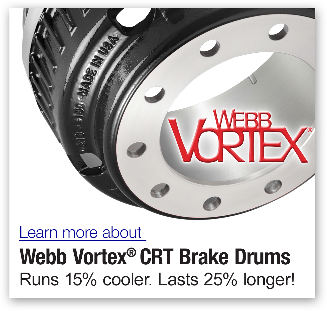 Webb Vortex brake drums